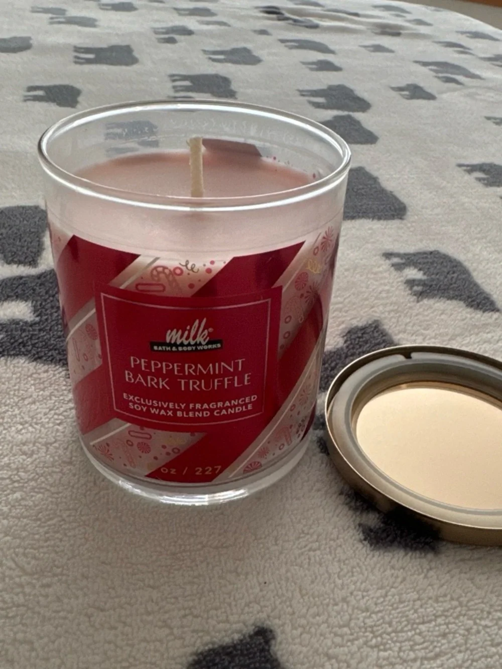 Bath & Body Works Pink Peppermint Bark Truffle Soy Candle